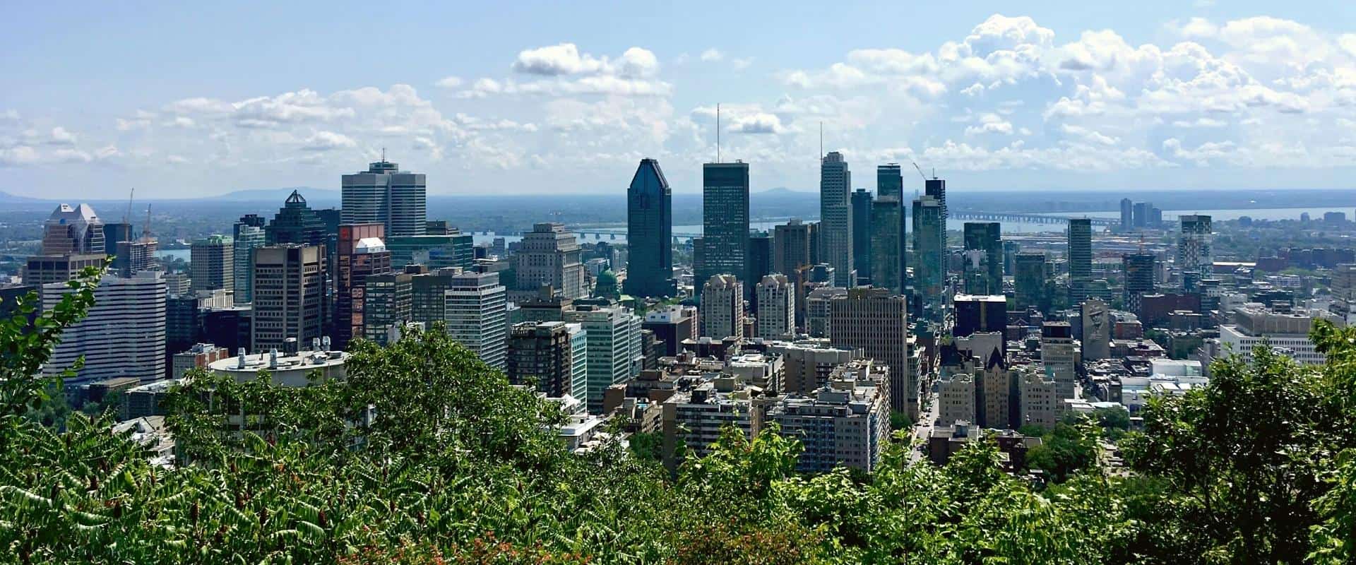Centre-ville de Montréal vu du Mont-Royal.